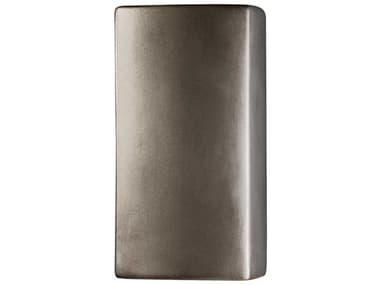 Justice Design Group Ambiance 9" Tall 1-Light Silver Wall Sconce JDCER5915