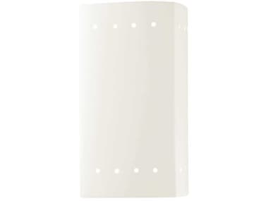 Justice Design Group Ambiance 9" Tall 1-Light White Wall Sconce JDCER5920
