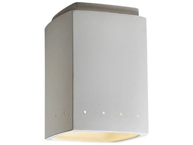 Justice Design Group Radiance Rectangle 1 - Light Outdoor Ceiling Light with Perfs JDCER6115W