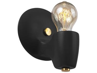 Justice Design Group American Classics 6" Tall 1-Light Black Wall Sconce JDCER7021
