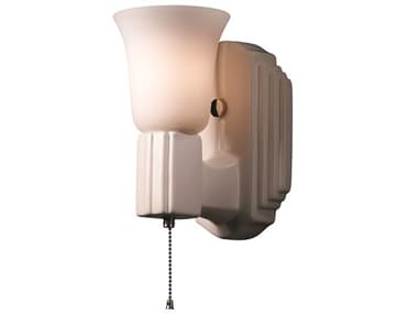 Justice Design Group American Classics 8" Tall 1-Light Gray Glass Wall Sconce JDCER7111