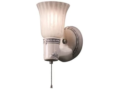 Justice Design Group American Classics 8" Tall 1-Light Gray Glass Wall Sconce JDCER7131