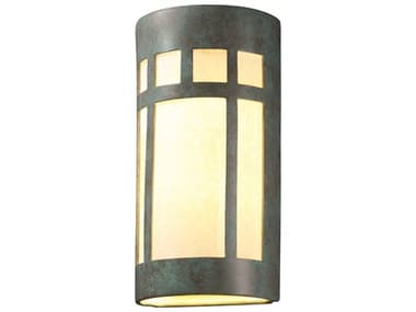 Justice Design Group Ambiance 21" Tall 2-Light Green Wall Sconce JDCER7357