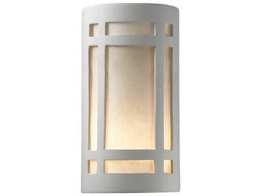 Justice Design Group Ambiance 12" Tall 2-Light White Wall Sconce JDCER7495