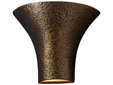Justice Design Group Ambiance 9" Tall 1-Light Bronze Wall Sconce JDCER8811
