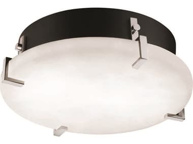 Justice Design Group Clouds 12" Chrome Round Flush Mount JDCLD5545