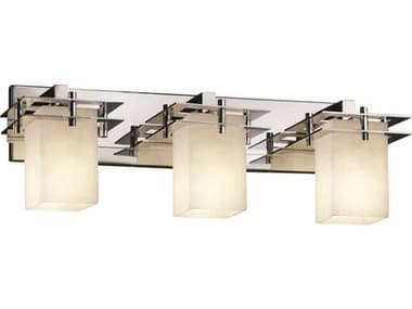 Justice Design Group Clouds 26&quot; Wide 3-Light Chrome Vanity Light JDCLD8173