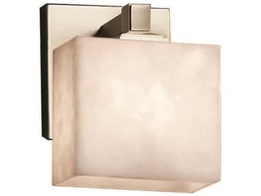 Justice Design Group Clouds 8" Tall 1-Light Nickel Wall Sconce JDCLD8437