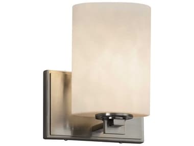 Justice Design Group Clouds 6" Tall 1-Light Nickel Wall Sconce JDCLD8441
