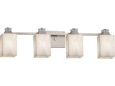 Justice Design Group Clouds 4-Light Nickel Crystal Vanity Light JDCLD8474