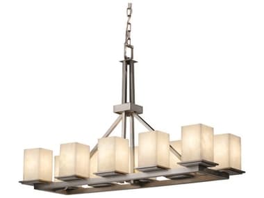 Justice Design Group Clouds 42" 10-Light Nickel Island Pendant JDCLD8650