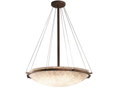 Justice Design Group Clouds 39" 8-Light Bronze Bell Pendant JDCLD9694