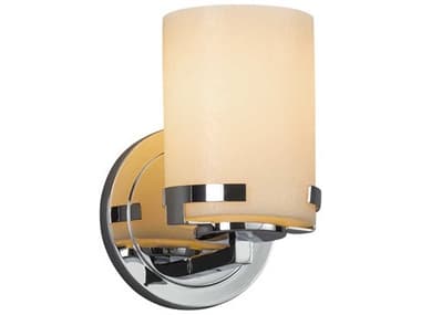 Justice Design Group Candlearia 8" Tall 1-Light Chrome Wall Sconce JDCNDL8451