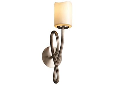 Justice Design Group Candlearia 18" Tall 1-Light Nickel Wall Sconce JDCNDL8911