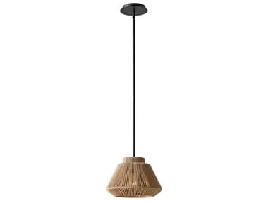 Justice Design Group Eco Nido 1-Light Matte Black Brown Mini Pendant JDECO8290MBLK