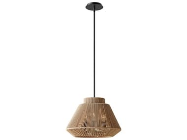 Justice Design Group Eco Nido 3-Light Matte Black Brown Pendant JDECO8291MBLK