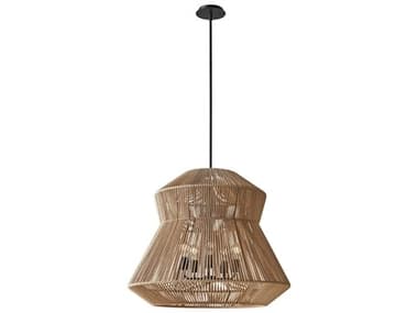 Justice Design Group Eco Nido 5-Light Matte Black Brown Pendant JDECO8294MBLK