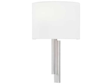 Justice Design Group Textile Hamilton 1-Light Brushed Nickel Wall Sconce JDFAB4332WHTENCKL