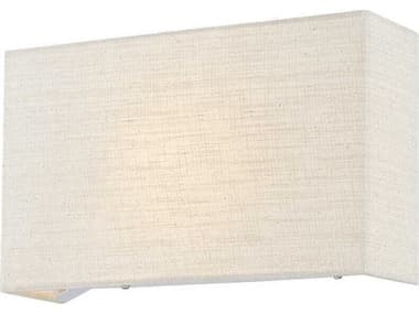 Justice Design Group Textile 1-Light Cream Linen Off White ADA Wall Sconce JDFAB5655CREM