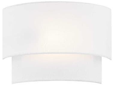 Justice Design Group Textile 1-Light White Linen ADA Wall Sconce JDFAB5770WHTE