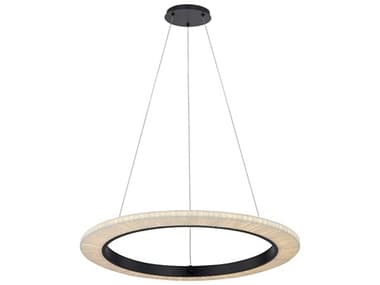 Justice Design Group Textile Medallo Matte Black Round Pendant JDFAB8332CREMMBLK