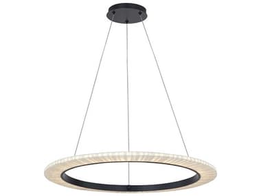 Justice Design Group Textile Medallo Matte Black Round Pendant JDFAB8333CREMMBLK