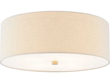 Justice Design Group Textile Classic 4-Light Off White Drum Flush Mount JDFAB9731CREM