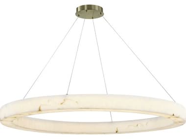 Justice Design Group Lumenaria Medley Brushed Brass White Round Pendant JDFAL8227BRSS