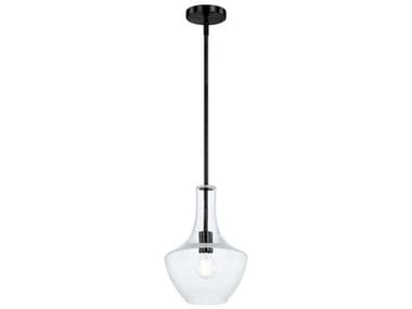 Justice Design Group Fusion Harlow 1-Light Matte Black Mini Pendant JDFSN4178SEEDMBLK