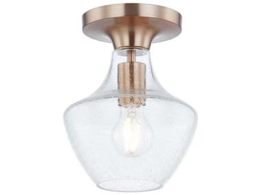 Justice Design Group Fusion Harlow 1-Light Brushed Brass Semi Flush Mount JDFSN4179SEEDBRSS