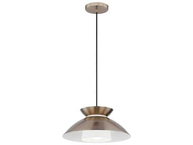 Justice Design Group Fusion Norween 1-Light Brushed Brass Dome Pendant JDFSN4187OPALBRSS