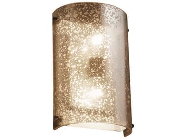 Justice Design Group Fusion 12" Tall 2-Light Brown Glass Wall Sconce JDFSN5541