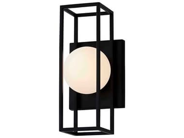 Justice Design Group Fusion Float 12'' High Outdoor Wall Light JDFSN7182WOPALMBLK