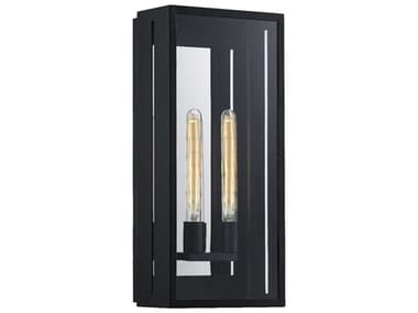 Justice Design Group Fusion Briarwood 2-Light Outdoor Wall Light JDFSN7692WCLERMBLK