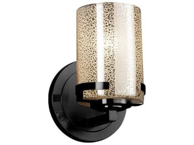 Justice Design Group Fusion 8" Tall 1-Light Chrome Glass Wall Sconce JDFSN8451