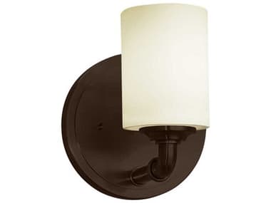 Justice Design Group Fusion 8" Tall 1-Light Bronze Glass Wall Sconce JDFSN8461