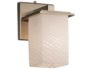 Justice Design Group Fusion 1-Light Nickel Glass Wall Sconce JDFSN8671