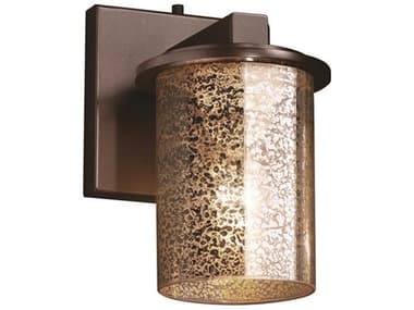 Justice Design Group Fusion 8" Tall 1-Light Bronze Glass Wall Sconce JDFSN8771