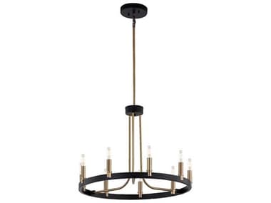 Justice Design Group 9-Light Matte Black Brass Chandelier JDNSH8043MBBR