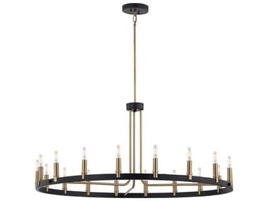 Justice Design Group 18-Light8-Light Matte Black Brass Chandelier JDNSH8045MBBR