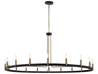 Justice Design Group 18-Light8-Light Matte Black Brass Chandelier JDNSH8046MBBR