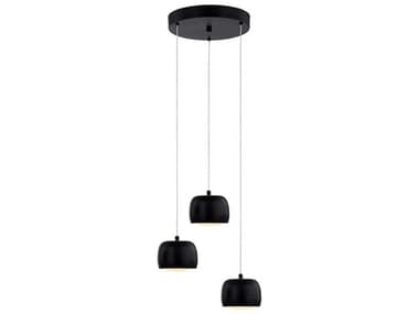 Justice Design Group 3-Light Matte Black LED Dome Mini Pendant JDNSH8117MBLK