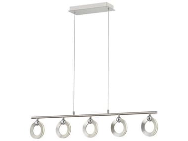 Justice Design Group 5-Light Brushed Nickel Chrome LED Linear Island Pendant JDNSH8127NCCR