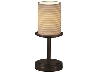 Justice Design Group Limoges Dakota 12'' High Bronze Table Lamp JDPOR8798