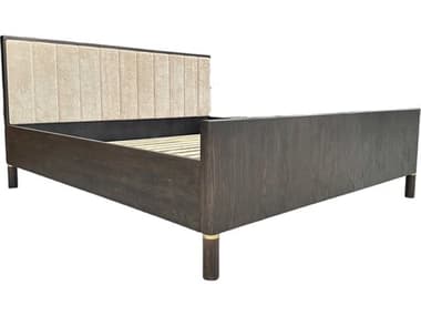 Unique Furniture Arun Espresso Oil Brown Oak Wood King Panel Bed JEARUN8173ESP