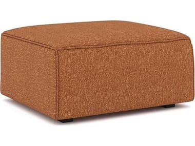 Unique Furniture Beacon Bjorn Rust Orange Upholstered Ottoman JEBEAC4736BJORNRUST