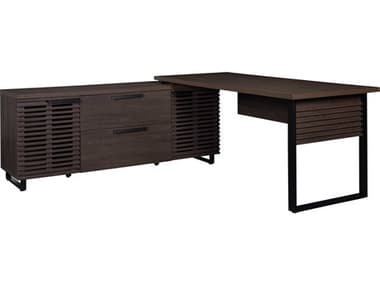 Unique Furniture Bisana Brown L-Shaped Desk JEBISA8145BRW