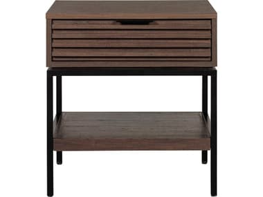 Unique Furniture Bisana Rectangular Wood Brown End Table JEBISA8155BRW