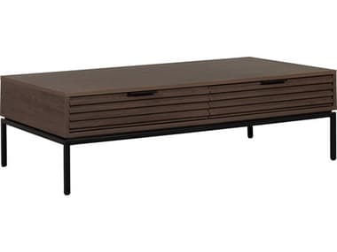 Unique Furniture Bisana Rectangular Wood Brown Coffee Table JEBISA8156BRW