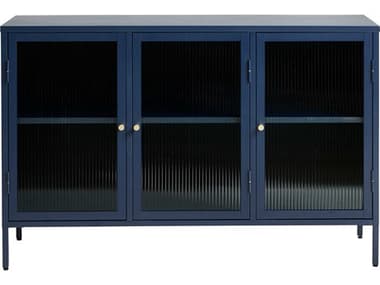 Unique Furniture Vega 52'' Blue &amp; Golden Sideboard JEBRCO4458BLUE